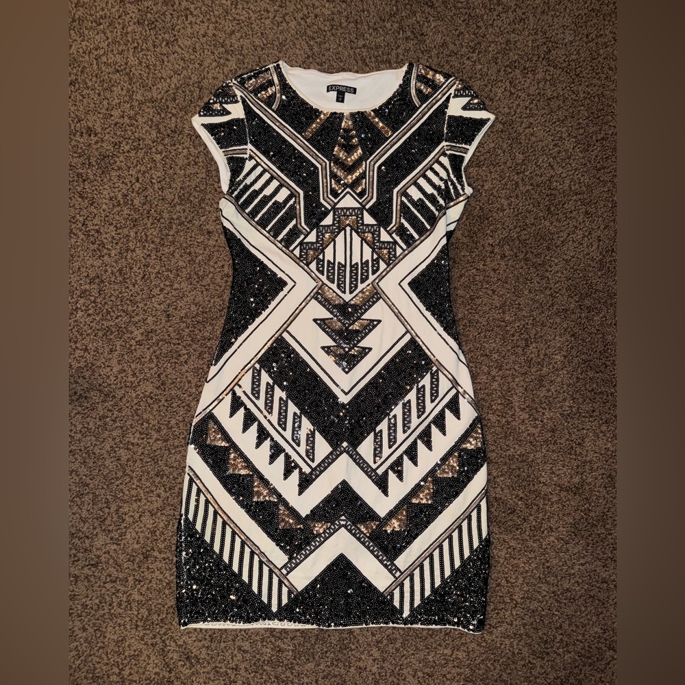 EXPRESS SEQUIN DRESS SIZE S